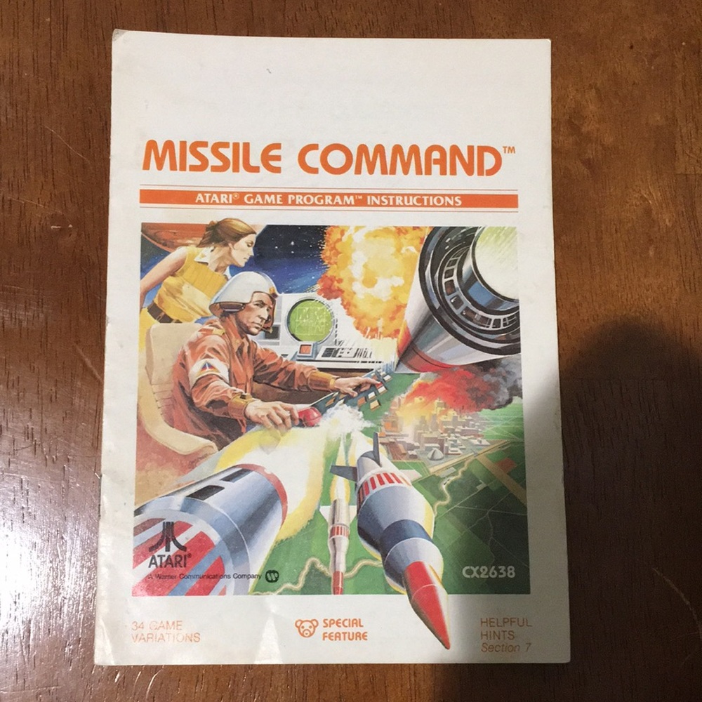 Atari Missile Command booklet